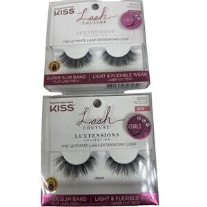 2 KISS Lash Couture Luxtensions Collection Curls Velvet Lashes 80353 KLCL05 NEW